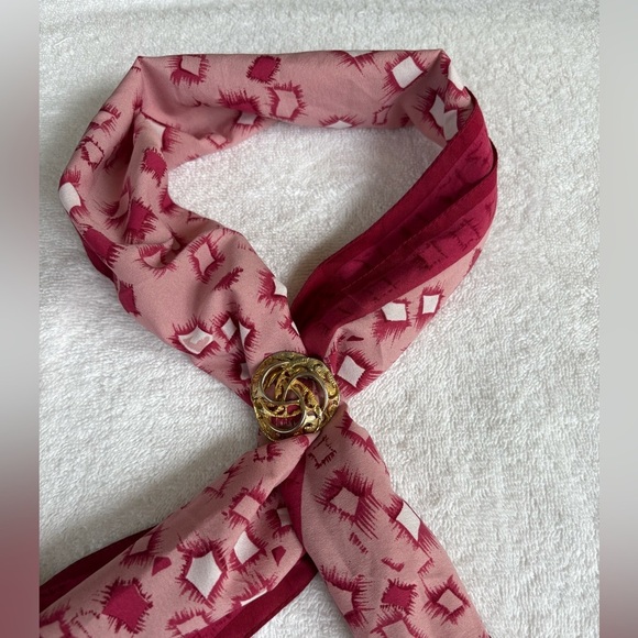 Vintage Gold Tone Ornate Scarf Ring / Slide Unisex - Picture 6 of 9